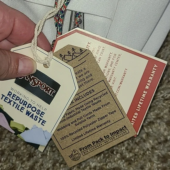 JanSport White Sling Bag Durable and Sporty - Picture 2 of 5